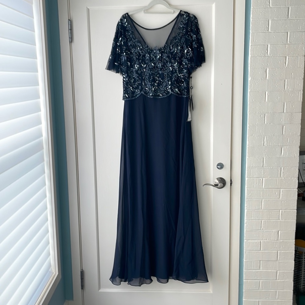 Adrianna Papell Beaded Chiffon Gown